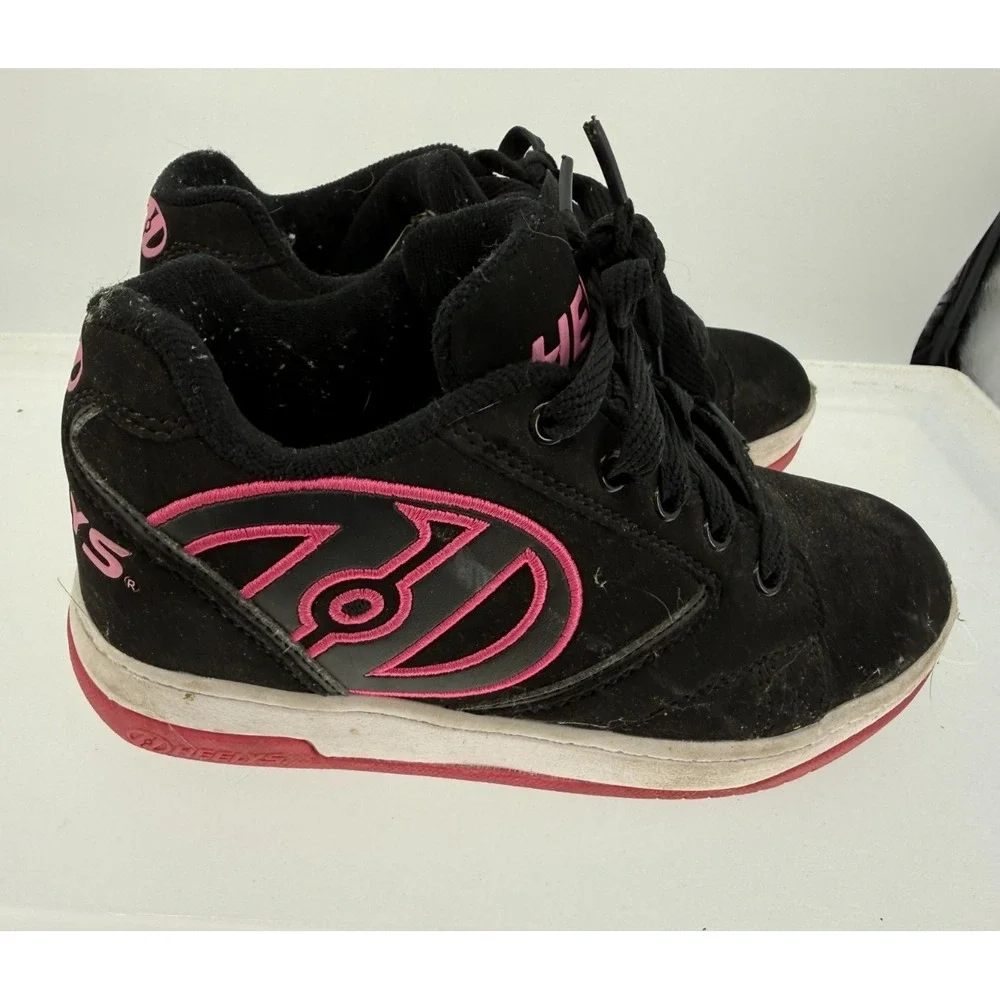 Heelys Black Pink Roller Skate Shoes Youth 3 Y2K‎ Skater Emo Scene